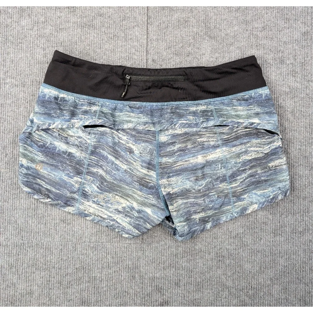 Lululemon Speed Up Shorts Womens 6 Running Lined Athletic Blue Training Gym Low